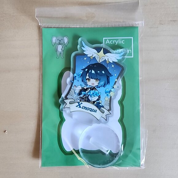 Fan Art Genshin Impact Acrylic Stand Set Of‎ 5  Xingqiu Zhongli Kaedehara Kazuha - Picture 2 of 11